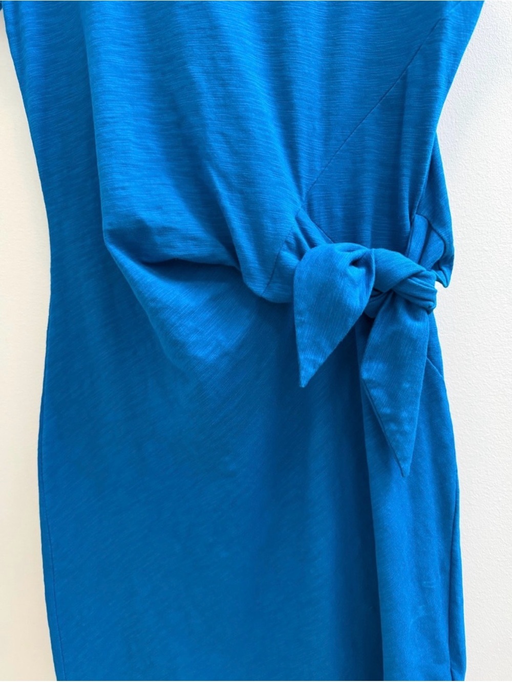 Express Short-Sleeve Tie-Front Knot Mini Dress Tan and Blue XXS BUNDLE OF 2 - Picture 3 of 10